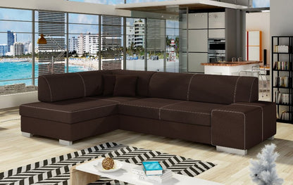 Corner Sleeper Sofa Salisbury | size: Width: 268cm, Height: 73cm, Depth: 167cm | color: Brown | image: 0 | variant: 1008856