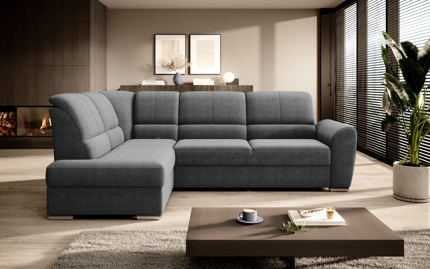 Corner Sleeper Sofa Siber 10 | size: Width: 270cm, Height: 93cm, Depth: 186cm | color: Vero | image: 1 | variant: 1015278