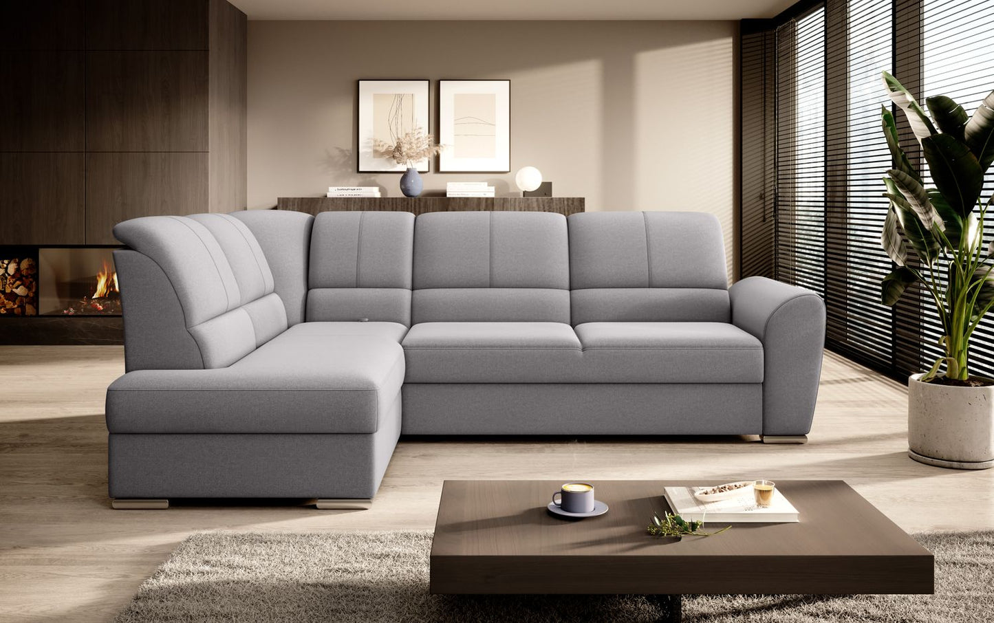 Corner Sleeper Sofa Siber 2 | size: Width: 270cm, Height: 93cm, Depth: 186cm | color: Gojo | image: 1 | variant: 1015270