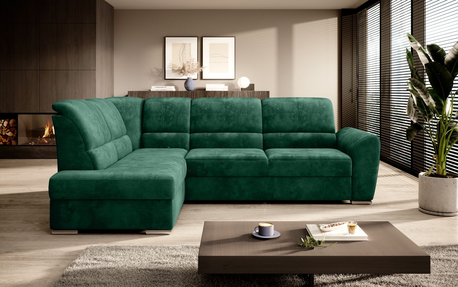Corner Sleeper Sofa Siber 30 | size: Width: 270cm, Height: 93cm, Depth: 186cm | color: Nube | image: 1 | variant: 1015298