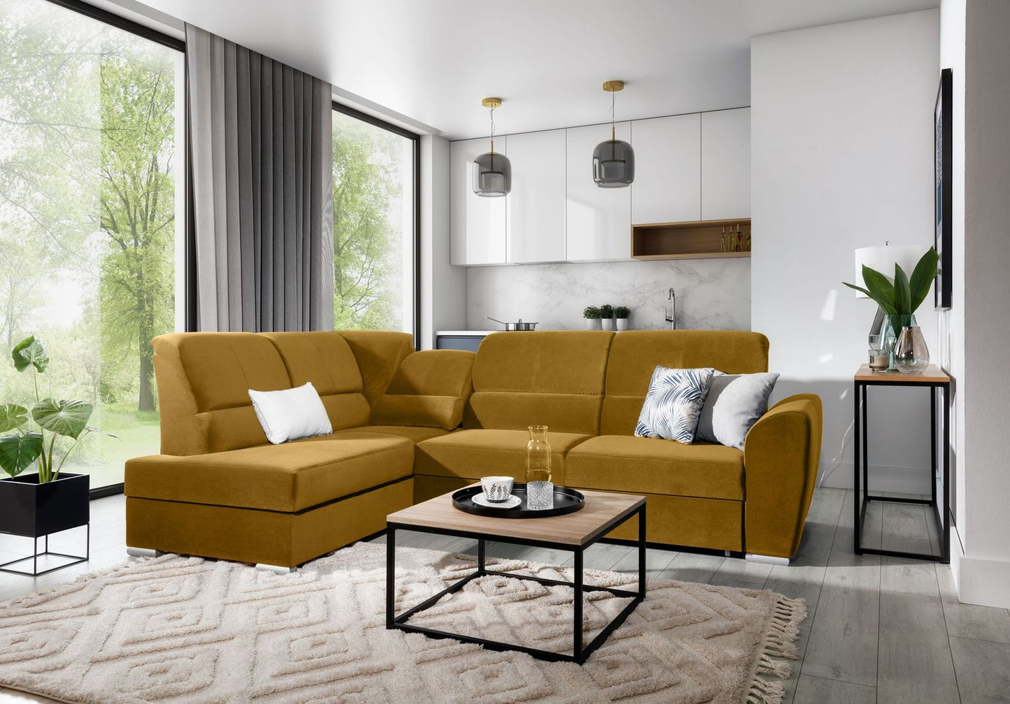 Corner Sleeper Sofa Siber 38 | size: Width: 270cm, Height: 93cm, Depth: 186cm | color: Loco | image: 1 | variant: 1015306