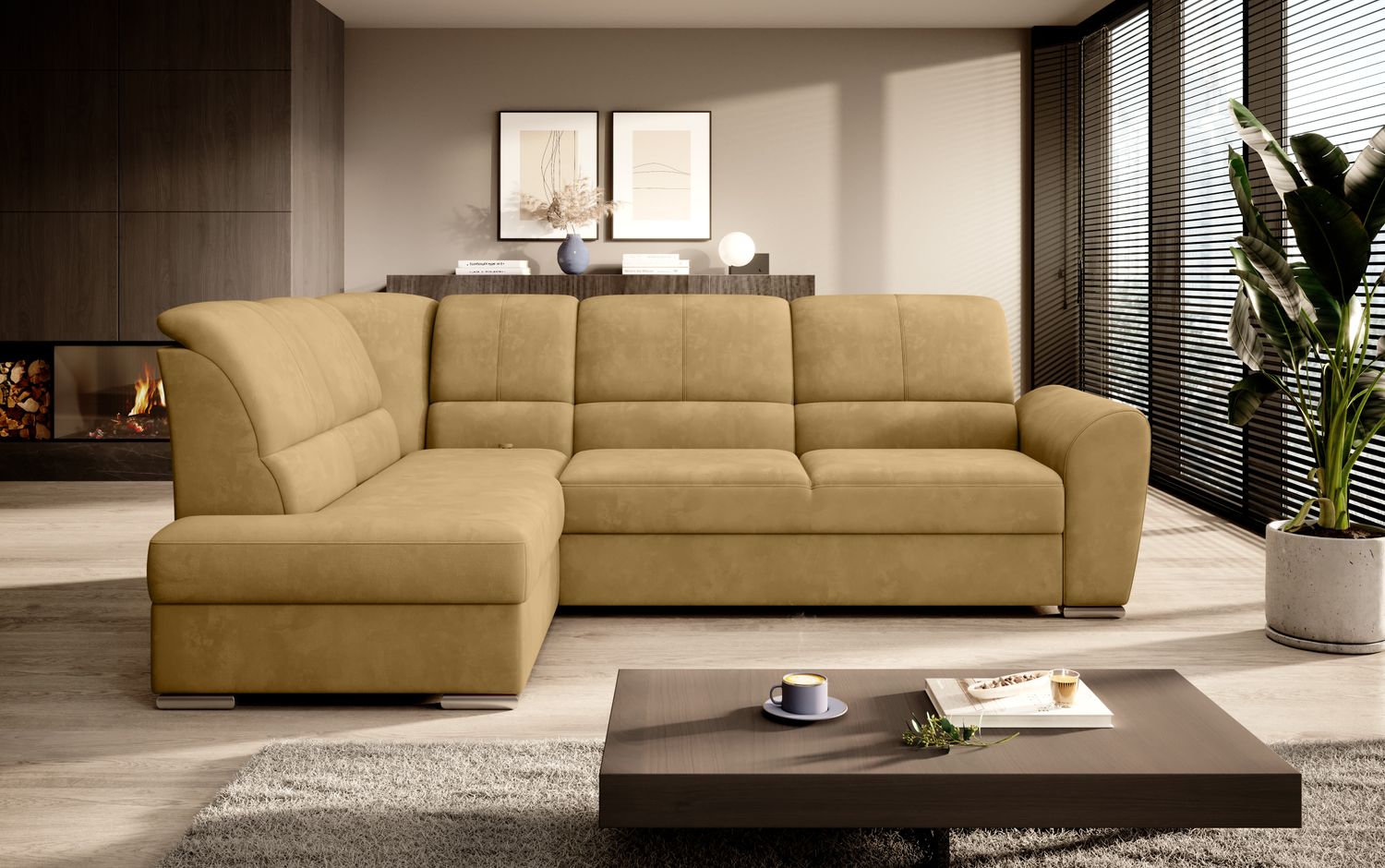 Corner Sleeper Sofa Siber 39 | size: Width: 270cm, Height: 93cm, Depth: 186cm | color: Nube | image: 1 | variant: 1015307