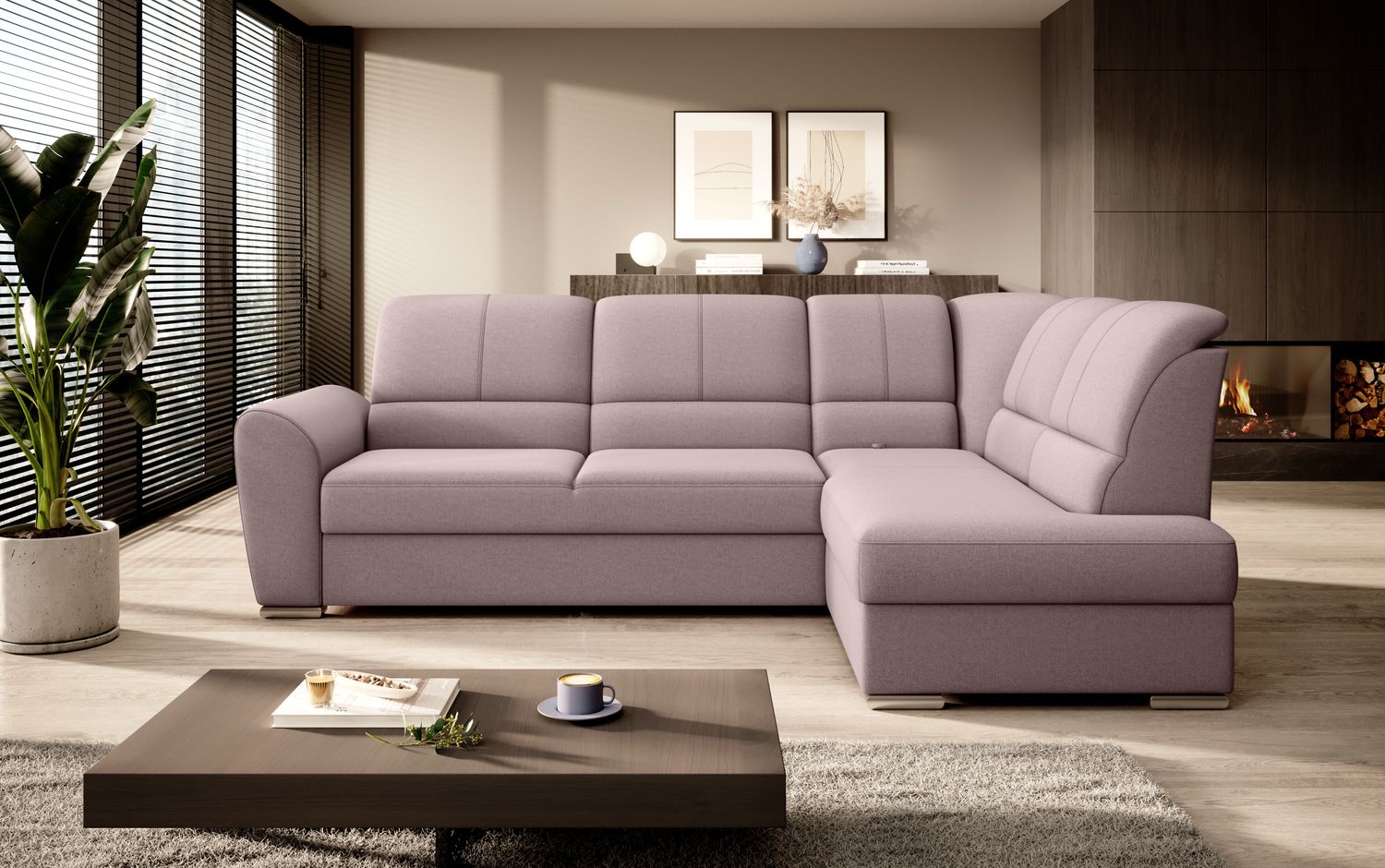 Corner Sleeper Sofa Siber 56 | size: Width: 270cm, Height: 93cm, Depth: 186cm | color: Gojo | image: 1 | variant: 1015324