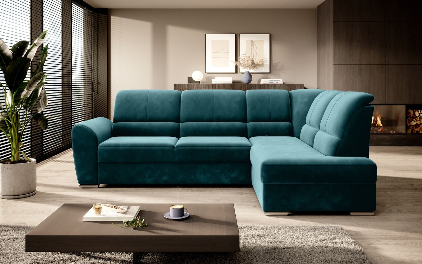Corner Sleeper Sofa Siber 73 | size: Width: 270cm, Height: 93cm, Depth: 186cm | color: Lukso | image: 1 | variant: 1015341