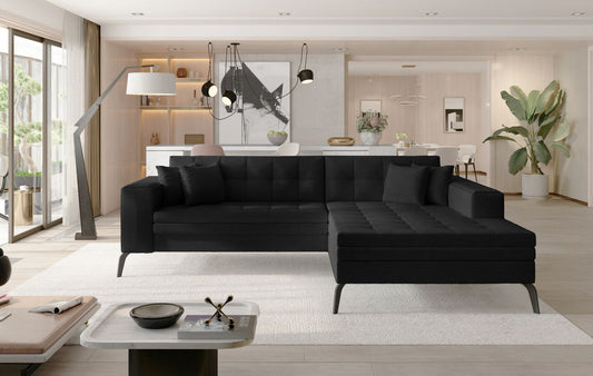 Corner Sleeper Sofa Solange 28 | size: Width: 292cm, Height: 80cm, Depth: 196cm | color: Sawana | image: 1 | variant: 1016437
