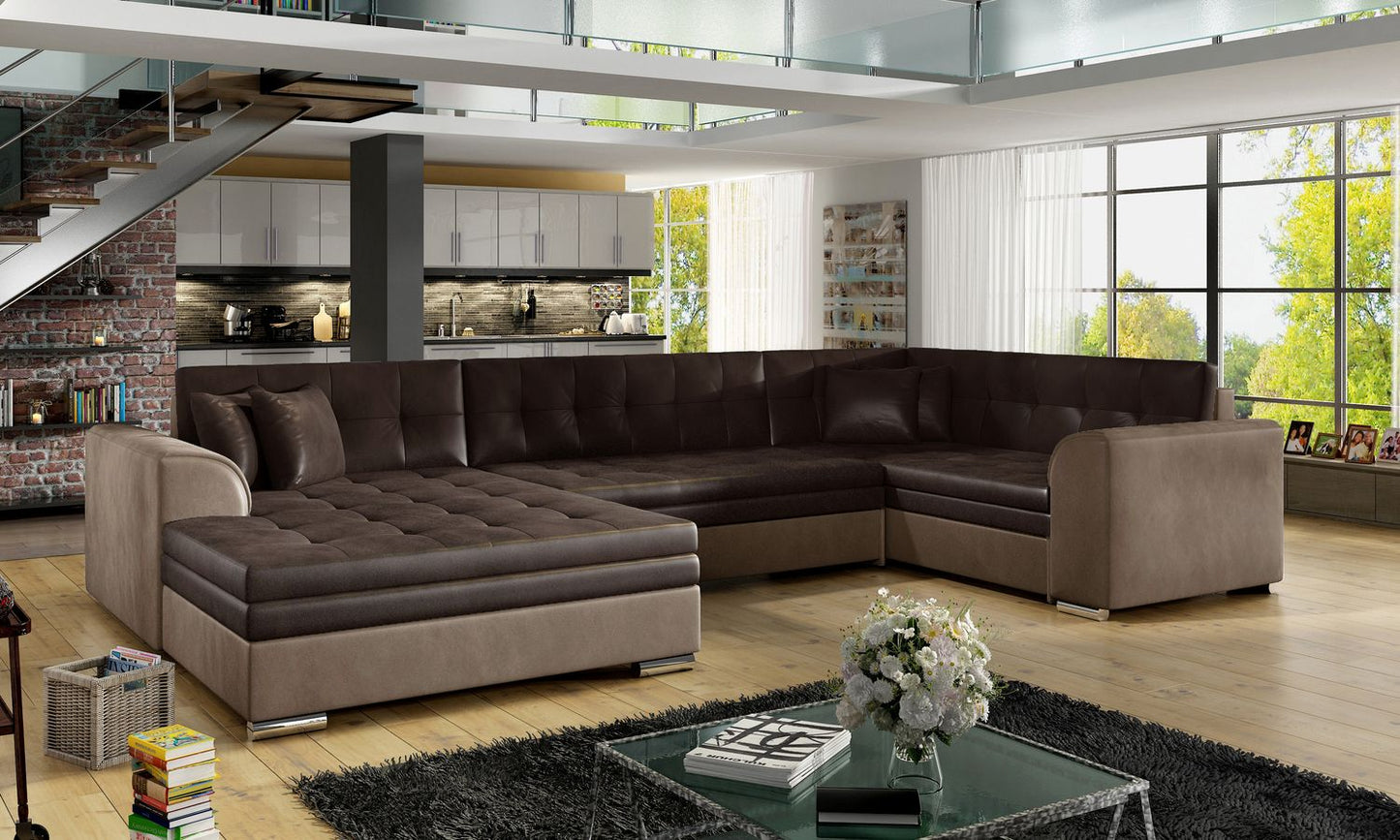 Corner Sleeper Sofa St Ives | size: Width: 338cm, Height: 78cm, Depth: 189cm | color: Monolith | image: 1 | variant: 1016367