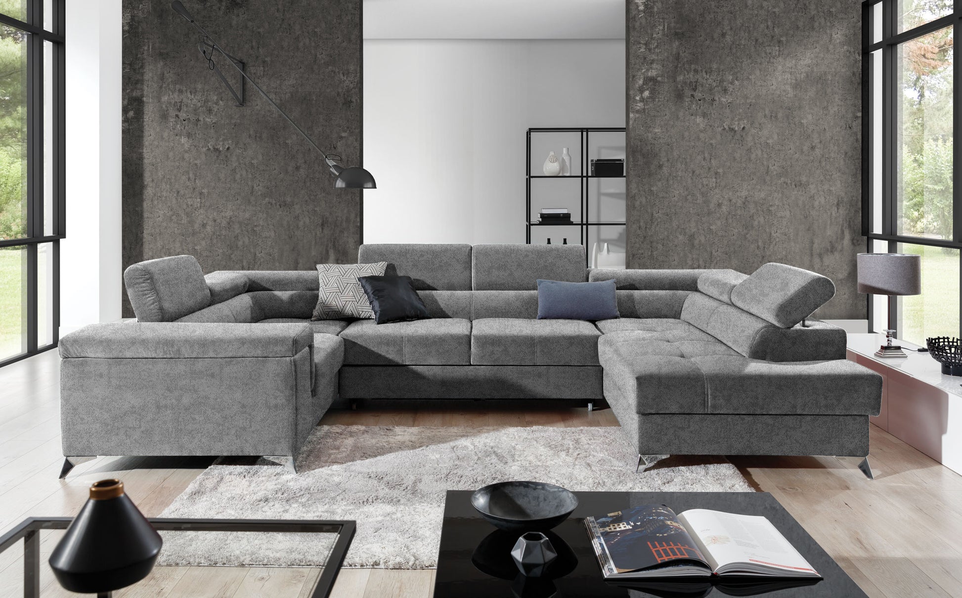 Corner Sleeper Sofa Thiago 46 | size: Width: 208cm, Height: 88cm, Depth: 43cm | color: Gusto | image: 1 | variant: 1016514