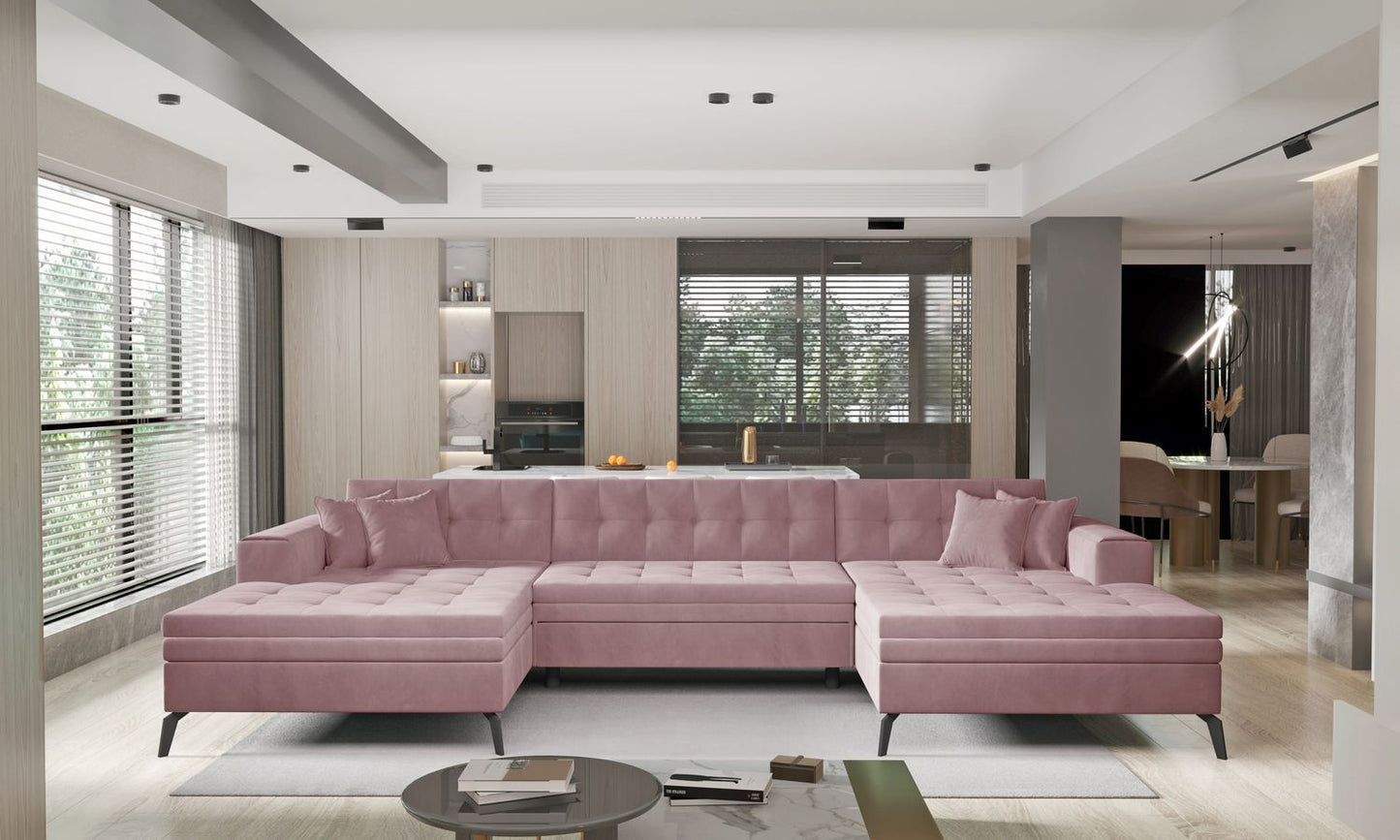 Corner Sleeper Sofa Vertizo 10 | size: Width: 350cm, Height: 93cm, Depth: 170cm | color: Nube | image: 1 | variant: 1015412