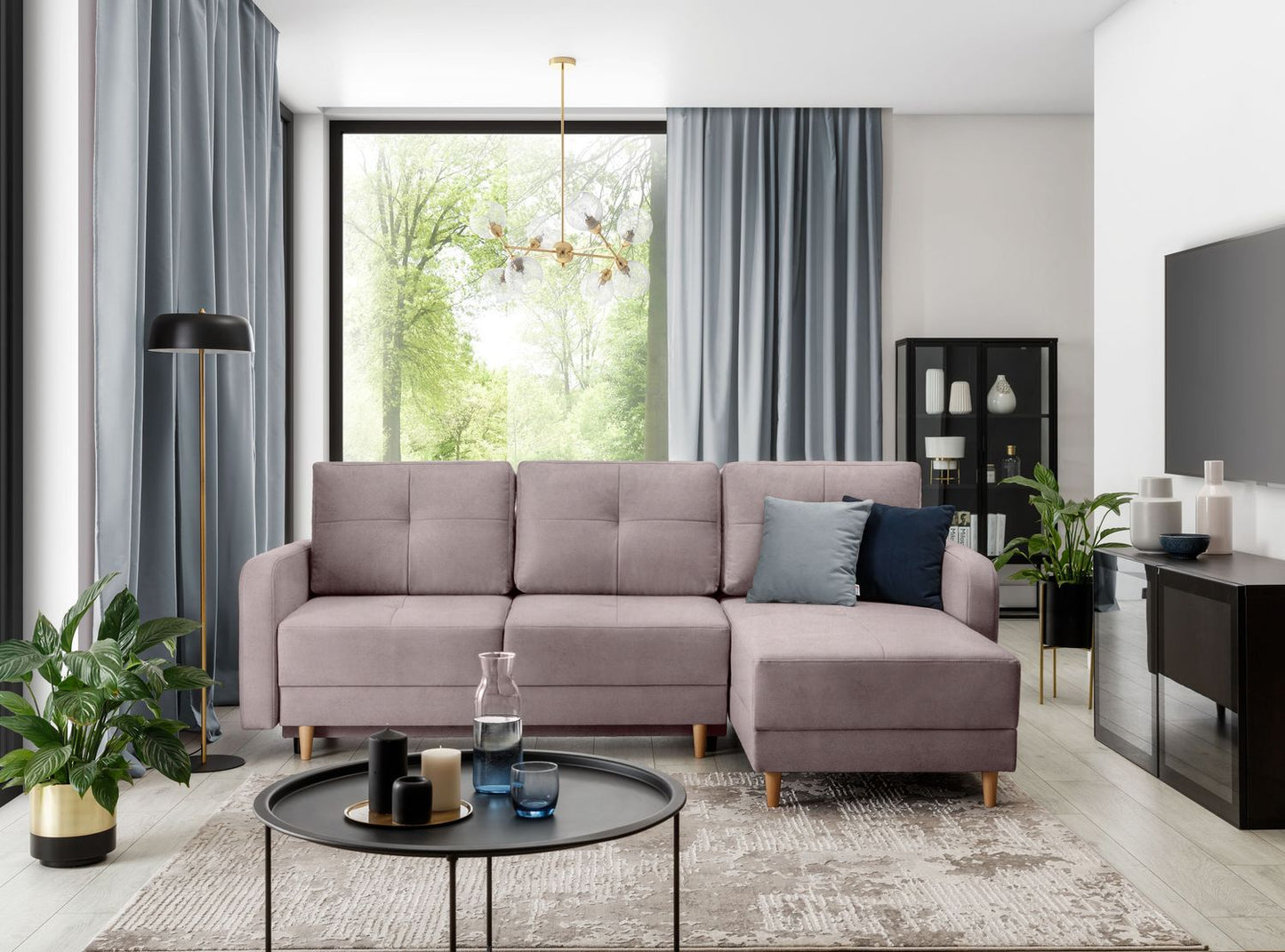 Corner Sleeper Sofa West Braemar 29 | size: Width: 240cm, Height: 90cm, Depth: 165cm | color: Loco | image: 1 | variant: 1016112
