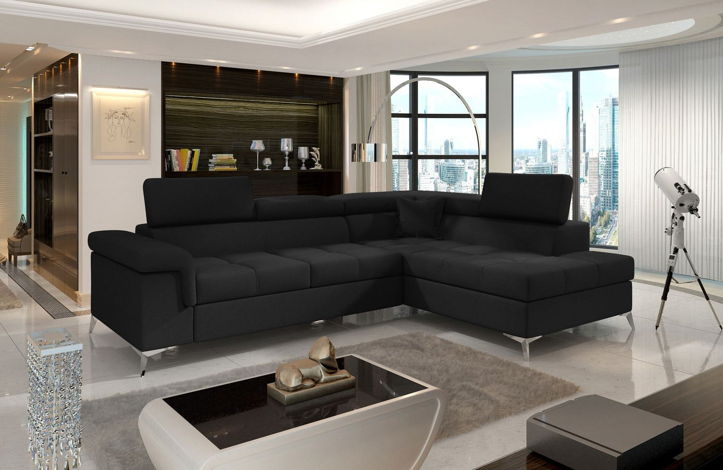 Corner Sleeper Sofa Whitby 14 | size: Width: 275cm, Height: 90cm, Depth: 202cm | color: Sawana | image: 1 | variant: 1016463