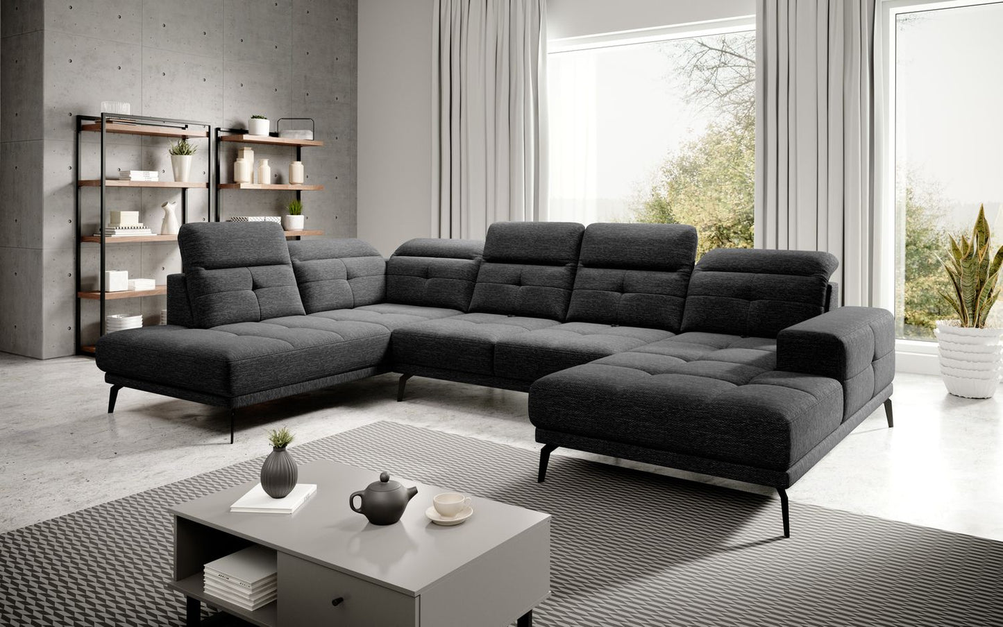 Corner Sofa Alnwick 20 | size: Width: 350cm, Height: 107cm, Depth: 205cm | color: Marte | image: 1 | variant: 1015278