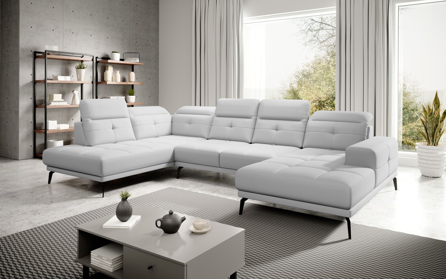 Corner Sofa Alnwick 25 | size: Width: 350cm, Height: 107cm, Depth: 205cm | color: Softis | image: 1 | variant: 1015283