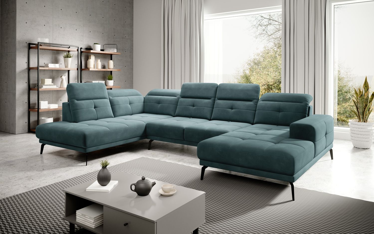 Corner Sofa Alnwick 39 | size: Width: 350cm, Height: 107cm, Depth: 205cm | color: Loco | image: 1 | variant: 1015297