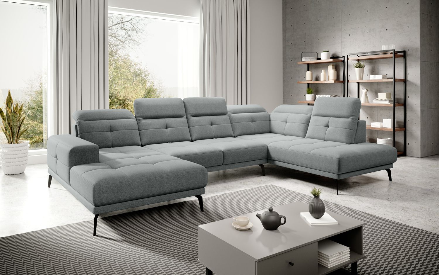 Corner Sofa Alnwick 54 | size: Width: 350cm, Height: 107cm, Depth: 205cm | color: Vero | image: 1 | variant: 1015312