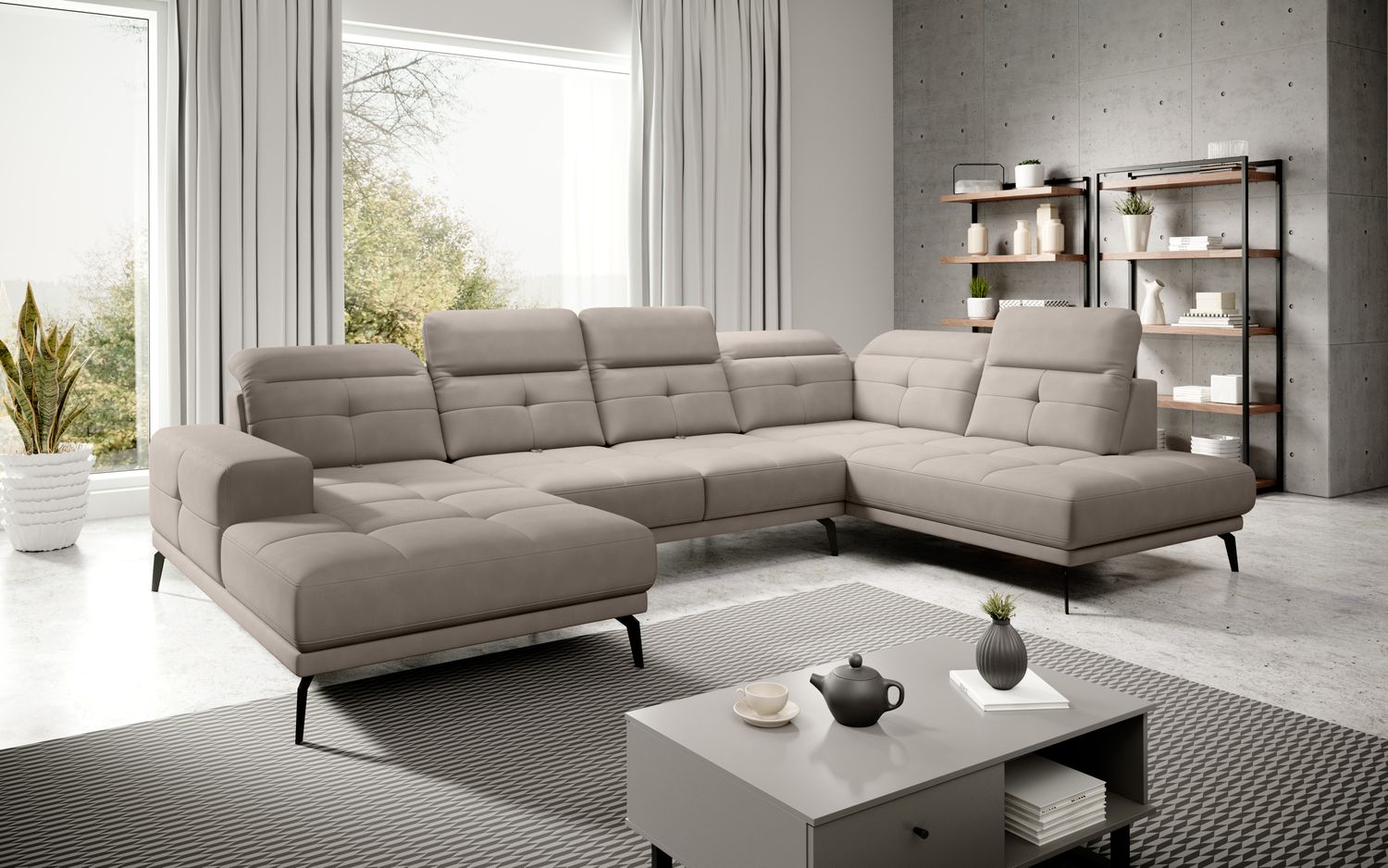 Corner Sofa Alnwick 62 | size: Width: 350cm, Height: 107cm, Depth: 205cm | color: Poco | image: 1 | variant: 1015320