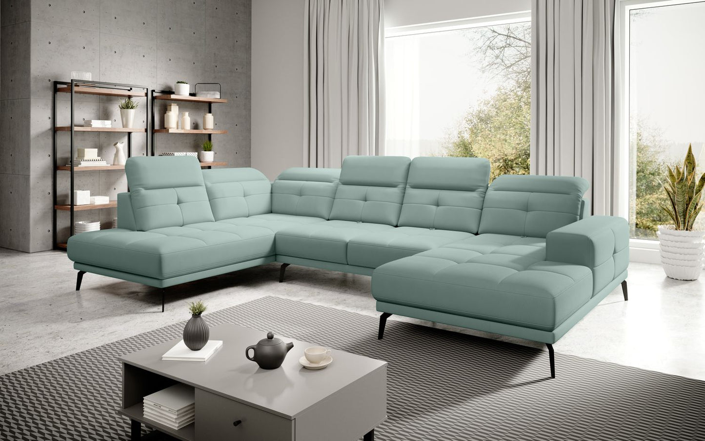 Corner Sofa Bretan 15 | size: Width: 350cm, Height: 107cm, Depth: 205cm | color: Poco | image: 1 | variant: 1014327