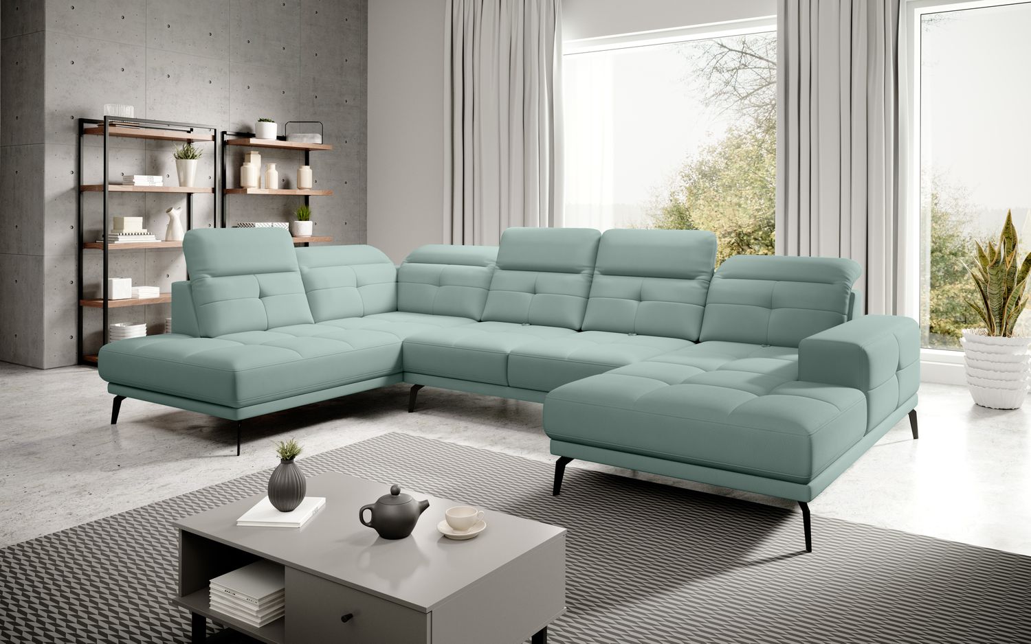 Corner Sofa Bretan 15 | size: Width: 350cm, Height: 107cm, Depth: 205cm | color: Poco | image: 1 | variant: 1014327