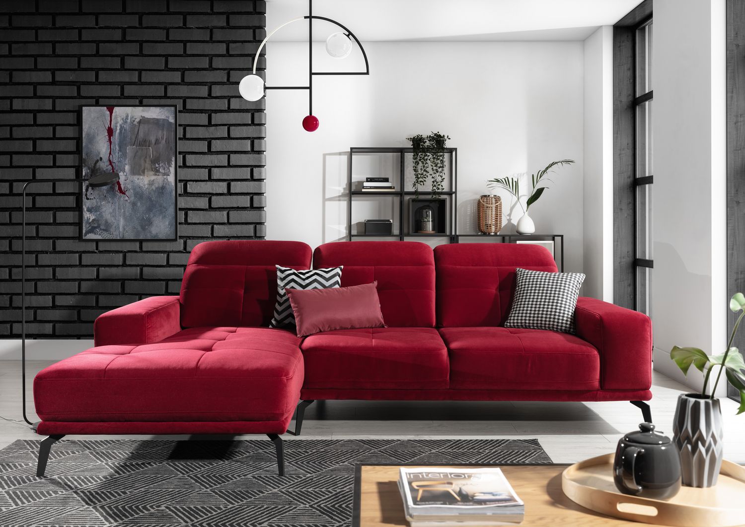 Corner Sofa East Piacenza 69 | size: Width: 265cm, Height: 98cm, Depth: 175cm | color: Kronos | image: 1 | variant: 1017541