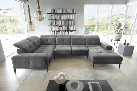 Corner Sofa Louth 1 | size: Width: 350cm, Height: 77cm, Depth: 201cm | color: Nube | image: 1 | variant: 1015878