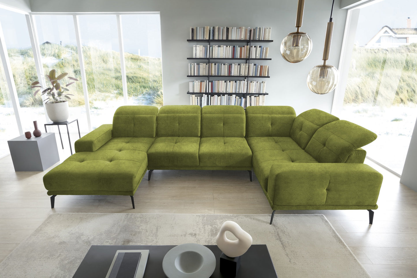 Corner Sofa Louth 103 | size: Width: 350cm, Height: 77cm, Depth: 201cm | color: Loco | image: 1 | variant: 1015980