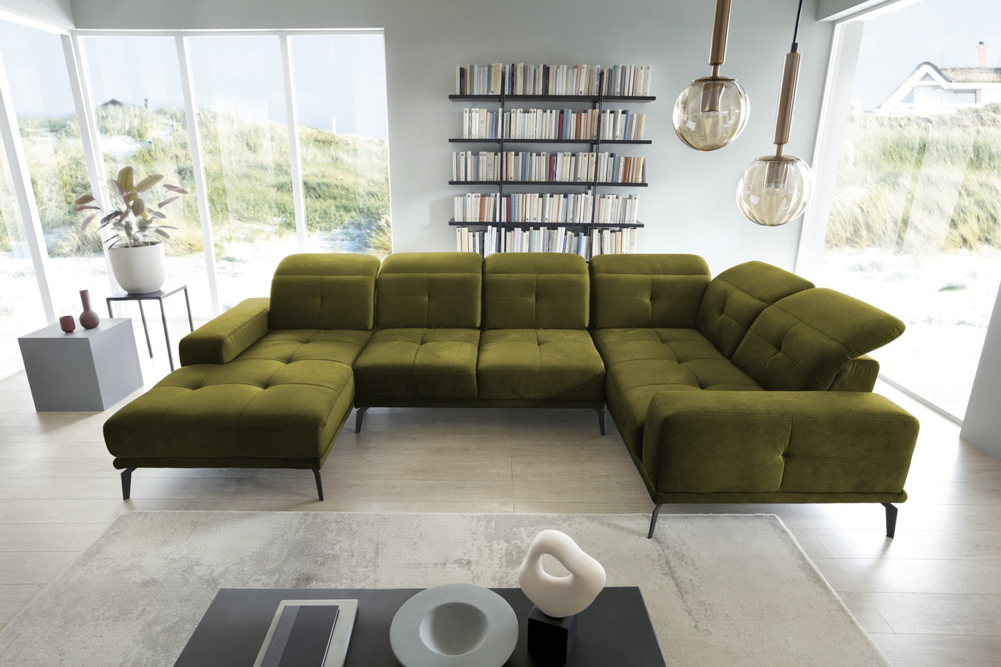 Corner Sofa Louth 104 | size: Width: 350cm, Height: 77cm, Depth: 201cm | color: Nube | image: 1 | variant: 1015981
