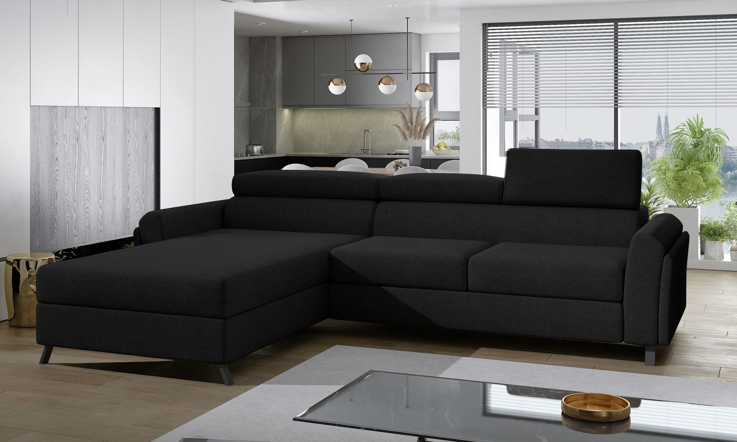 Corner Sofa Mariall 15 | size: Width: 300cm, Height: 98cm, Depth: 190cm | color: Sawana | image: 1 | variant: 1016126
