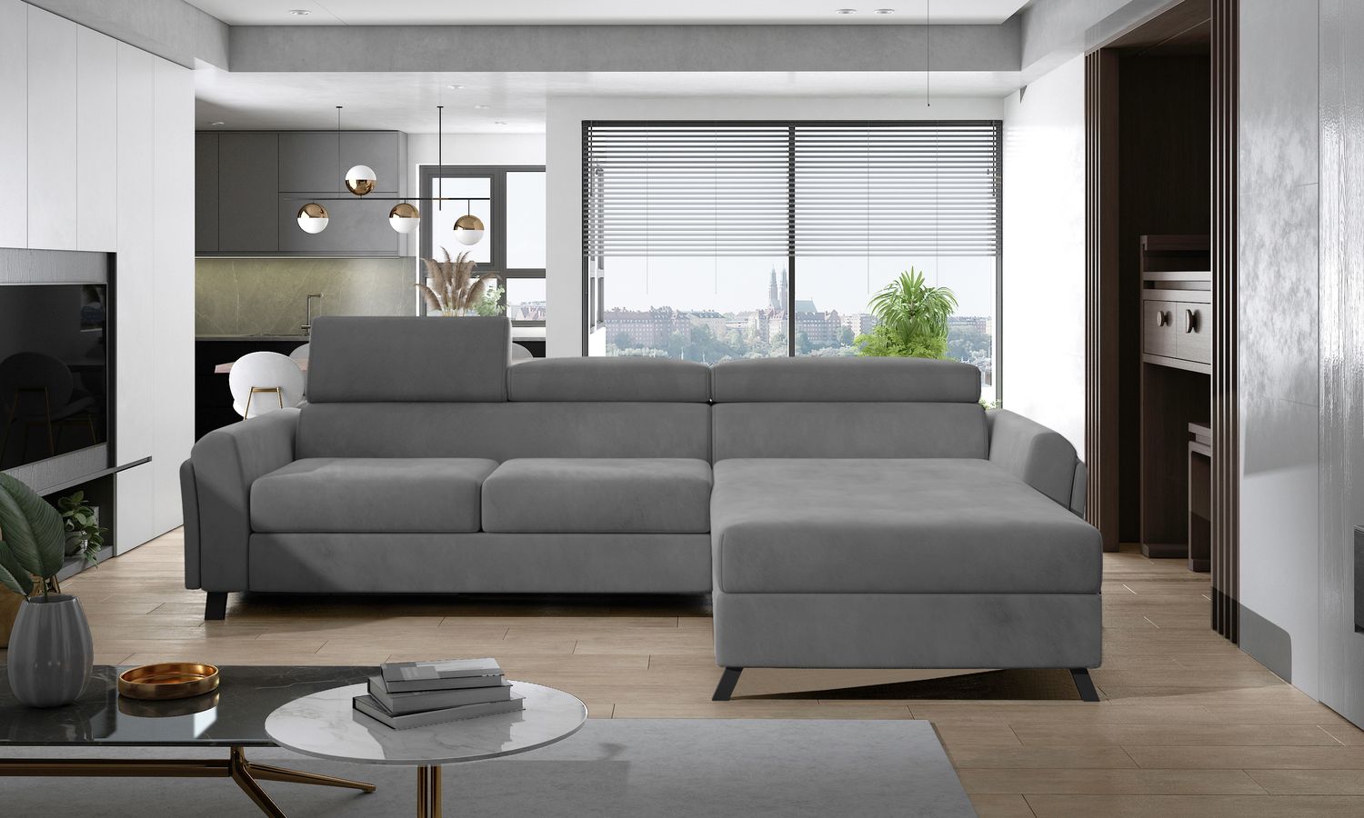 Corner Sofa Mariall 31 | size: Width: 300cm, Height: 98cm, Depth: 190cm | color: Monolith | image: 1 | variant: 1016142