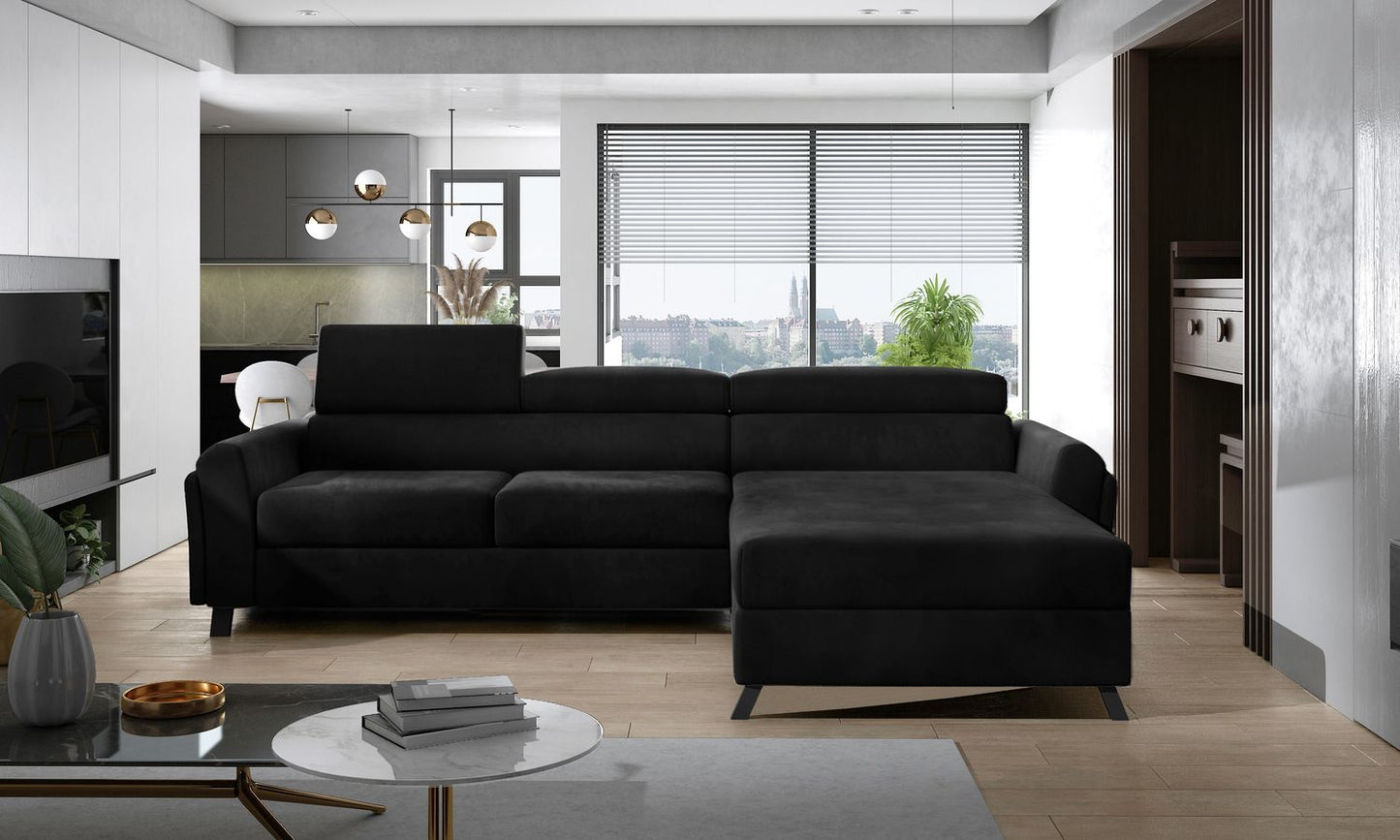 Corner Sofa Mariall 34 | size: Width: 300cm, Height: 98cm, Depth: 190cm | color: Mat/Velvet | image: 1 | variant: 1016145
