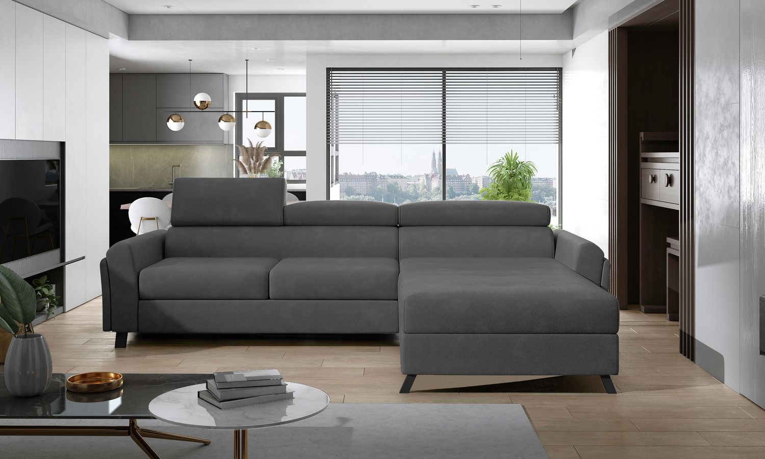 Corner Sofa Mariall 38 | size: Width: 300cm, Height: 98cm, Depth: 190cm | color: Paros | image: 1 | variant: 1016149