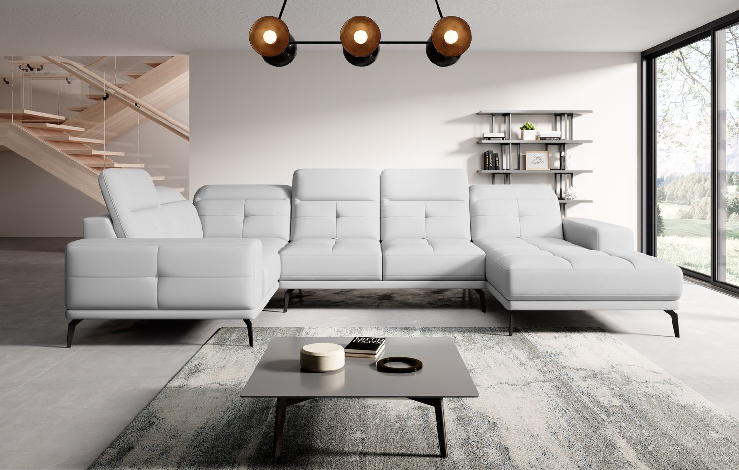 Corner Sofa Neviro 31 | size: Width: 350cm, Height: 77cm, Depth: 201cm | color: Softis | image: 1 | variant: 1014962