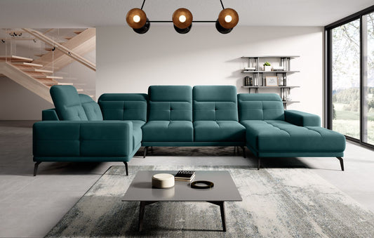 Corner Sofa Neviro 51 | size: Width: 350cm, Height: 77cm, Depth: 201cm | color: Velvetmat | image: 1 | variant: 1014982