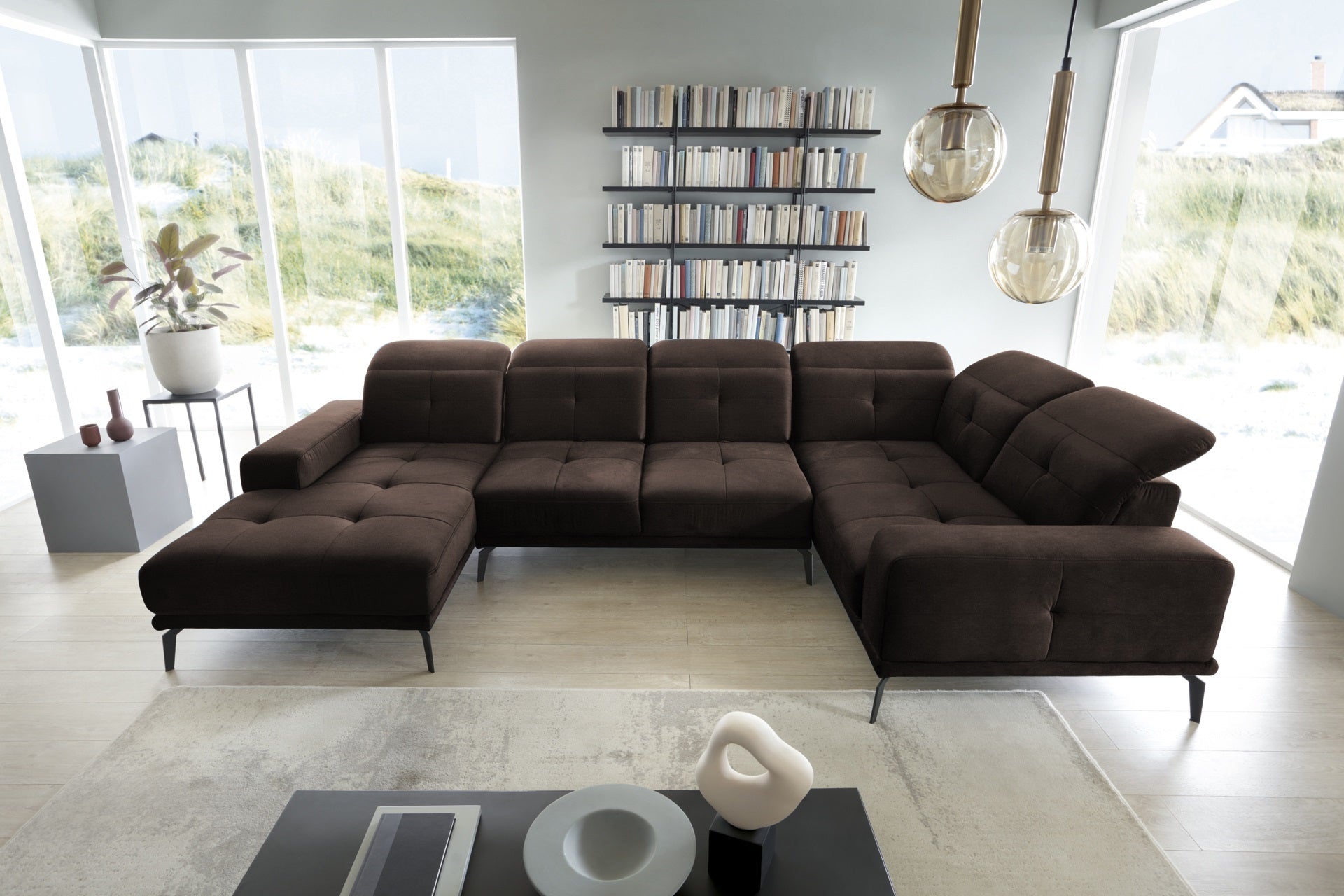 Corner Sofa Neviro 98 | size: Width: 350cm, Height: 77cm, Depth: 201cm | color: Nube | image: 1 | variant: 1015029