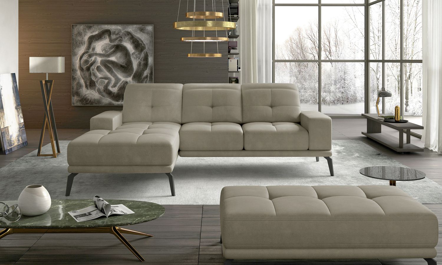 Corner Sofa Torrense 56 | size: Width: 265cm, Height: 98cm, Depth: 53cm | color: Paros | image: 1 | variant: 1016582
