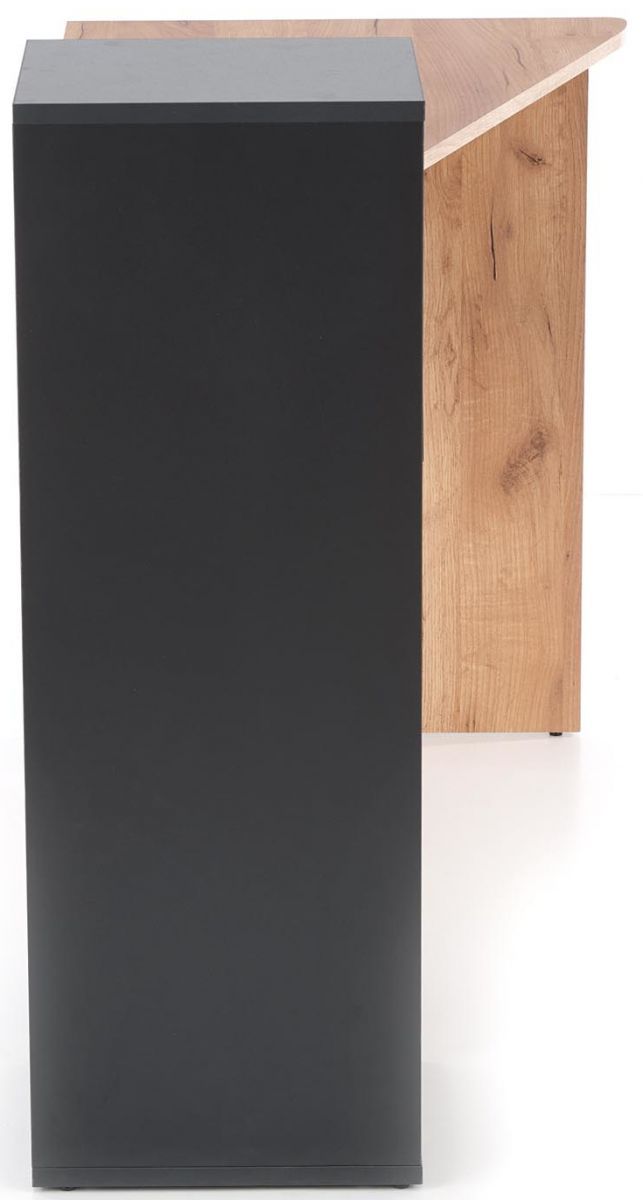 Desk Denver | size: Length: 57cm, Width: 127cm, Height: 90cm | color: Black/Oak | image: 7 | variant: 1003239