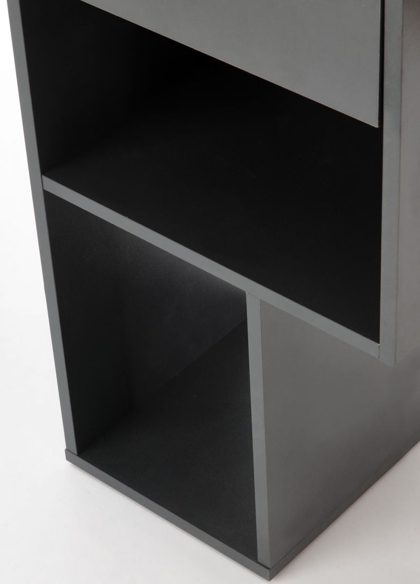 Desk Denver | size: Length: 57cm, Width: 127cm, Height: 90cm | color: Black/Oak | image: 9 | variant: 1003239