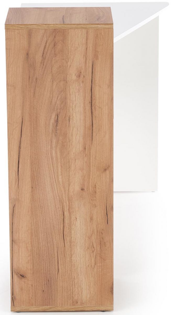 Desk Denver | size: Length: 57cm, Width: 127cm, Height: 90cm | color: White/Oak | image: 7 | variant: 1003240