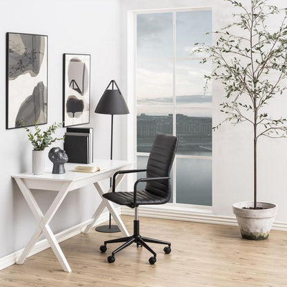 Desk East Dover | size: Length: 120cm, Width: 60cm, Height: 75cm | color: White | image: 3 | variant: 1005355