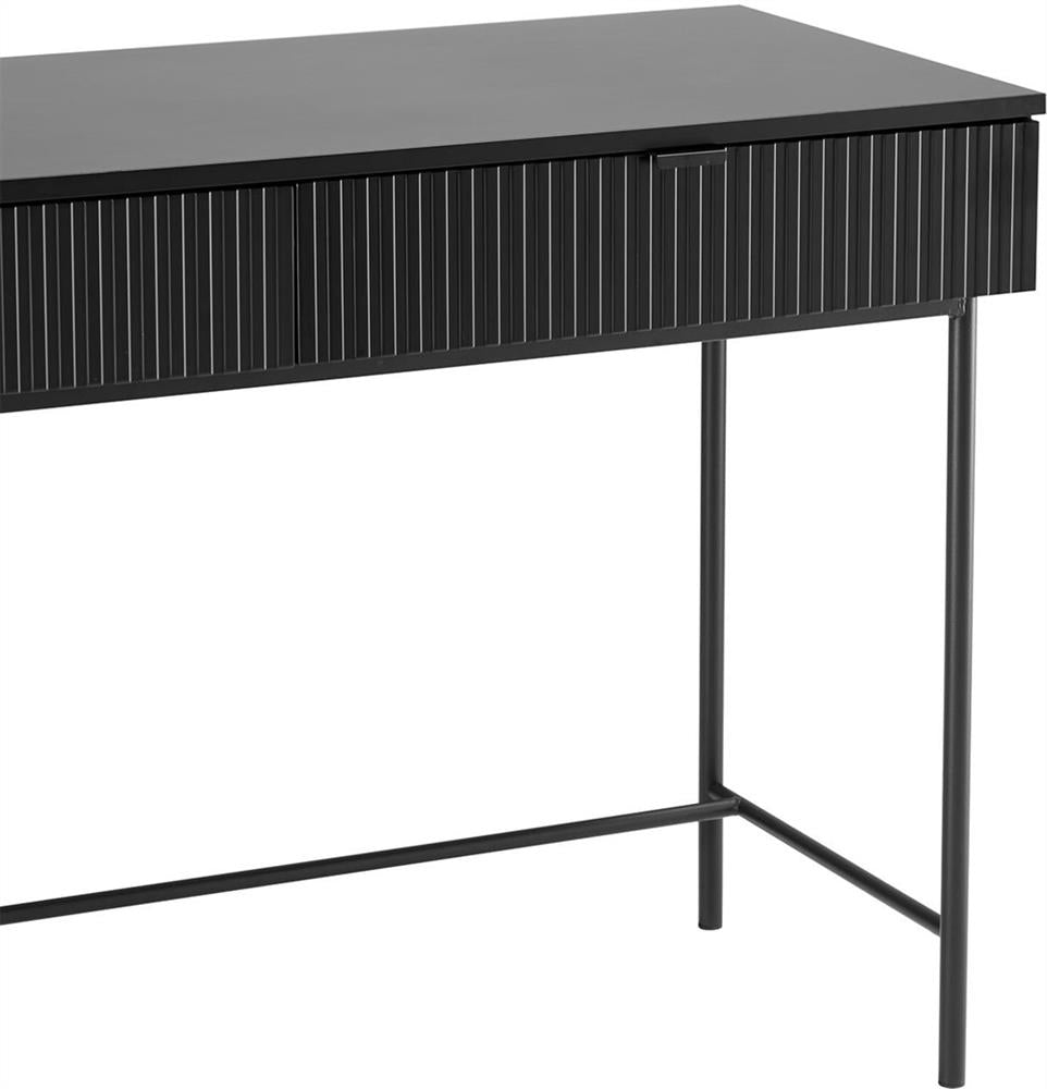 Desk Milton | size: Length: 50cm, Width: 120cm, Height: 79cm | color: Black | image: 5 | variant: 1001595