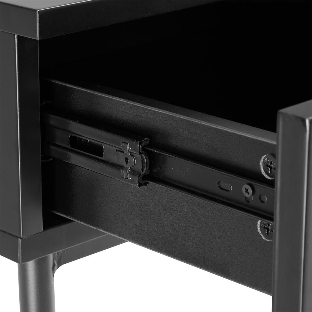 Desk Milton | size: Length: 50cm, Width: 120cm, Height: 79cm | color: Black | image: 6 | variant: 1001595