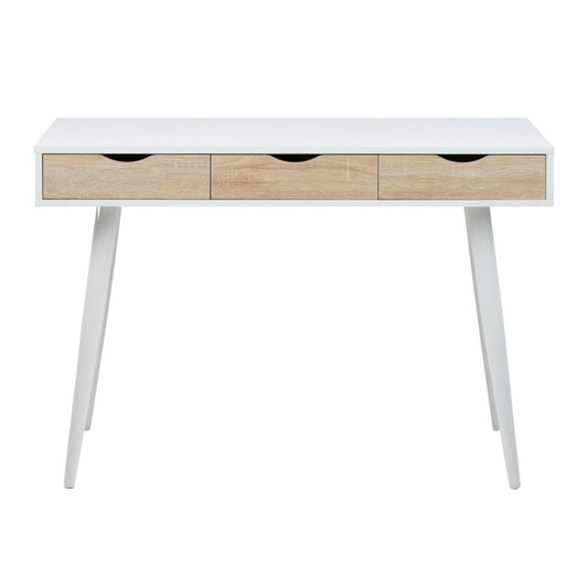 Desk Neptun 1 | size: Length: 110cm, Width: 50cm, Height: 77cm | color: White/Oak | image: 1 | variant: 1011380