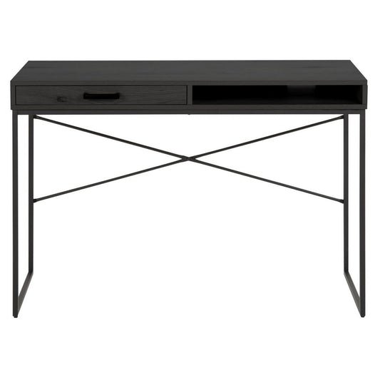 Desk Seaford 3 | size: Length: 110cm, Width: 45cm, Height: 75cm | color: Black | image: 0 | variant: 1011787