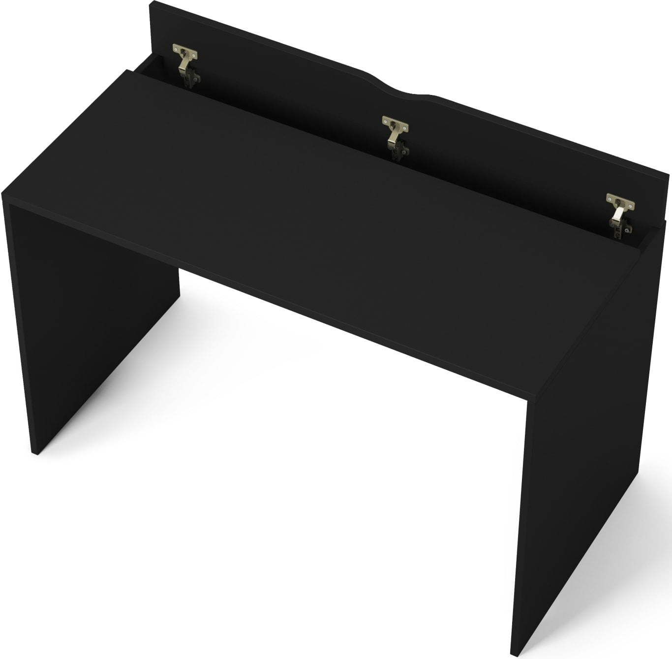 Desk Vercelli 1 | size: Length: 60cm, Width: 140cm, Height: 75cm | color: Black | image: 2 | variant: 1010572