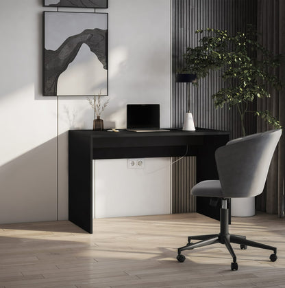 Desk Vercelli 1 | size: Length: 60cm, Width: 140cm, Height: 75cm | color: Black | image: 3 | variant: 1010572