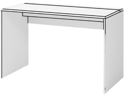 Desk Vercelli 1 | size: Length: 60cm, Width: 140cm, Height: 75cm | color: White | image: 5 | variant: 1010573