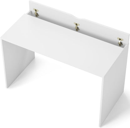 Desk Vercelli | size: Length: 60cm, Width: 120cm, Height: 75cm | color: White | image: 2 | variant: 1010570