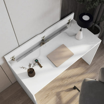 Desk Vercelli | size: Length: 60cm, Width: 120cm, Height: 75cm | color: White | image: 4 | variant: 1010570
