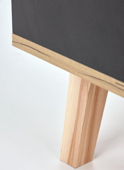 Desk West Ascot | size: Length: 60cm, Width: 165cm, Height: 78cm | color: Oak/Grey | image: 1 | variant: 1007204