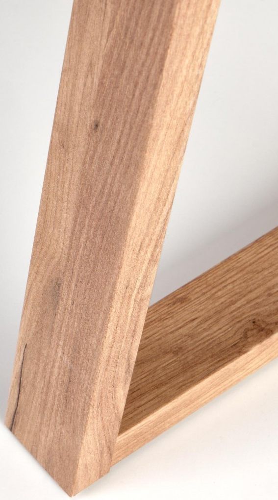 Desk West Ascot | size: Length: 60cm, Width: 165cm, Height: 78cm | color: Oak/Grey | image: 2 | variant: 1007204