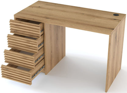 Desk West Skien | size: Length: 60cm, Width: 140cm, Height: 75cm | color: Oak | image: 2 | variant: 1018105