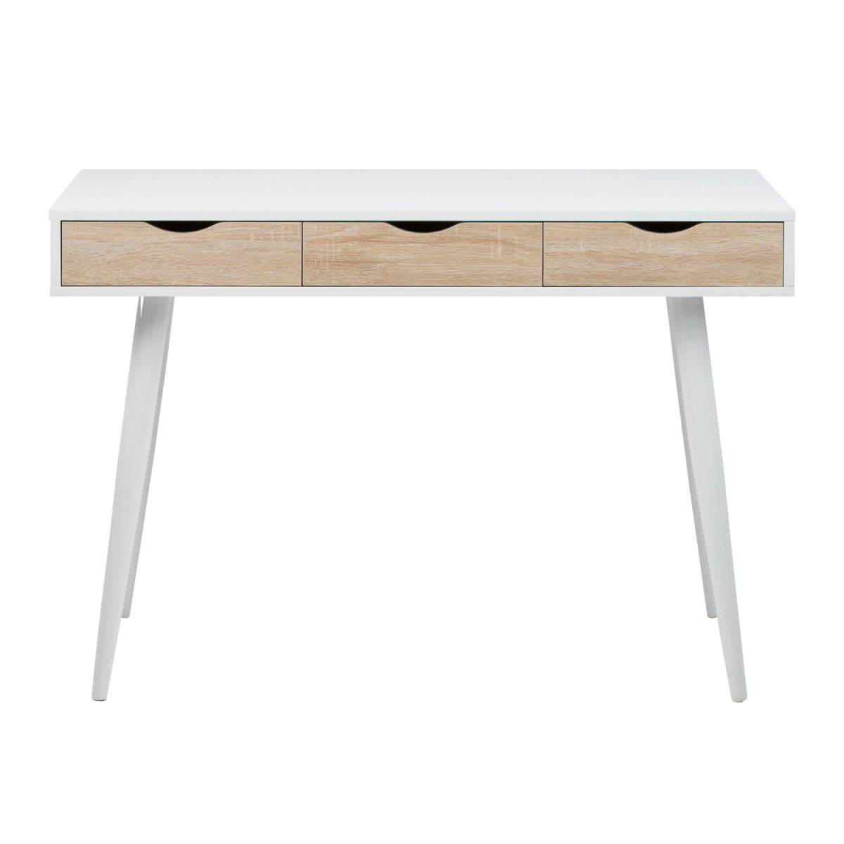 Desk Wolverhampton | size: Length: 110cm, Width: 50cm, Height: 77cm | color: White/Oak | image: 1 | variant: 1005111